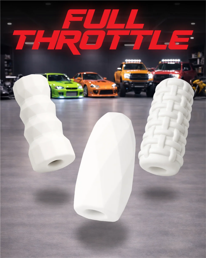 Full Throttle male strokers with textured sleeves made from ultra-soft TPE for smooth, consistent performance