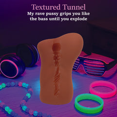 Hana | The Rave Babe | Handheld Male Stroker | Caramel