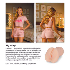 Olivia | The Sorority Slut | Handheld Male Stroker | Vanilla