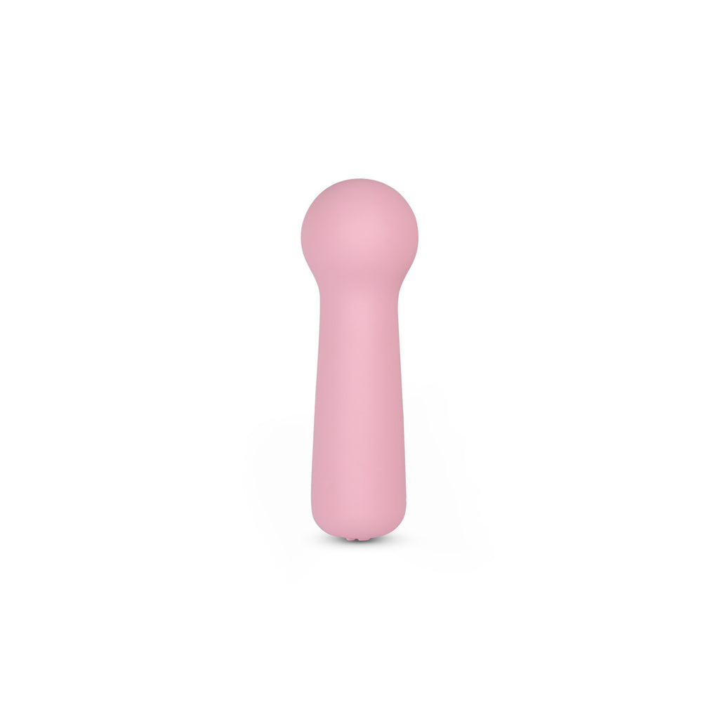 Joy Penny mini wand vibrator in pastel pink designed for gentle external clitoral stimulation